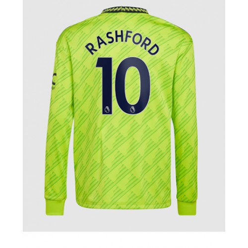 Fotbalové Dres Manchester United Marcus Rashford #10 Alternativní 2022-23 Dlouhý Rukáv